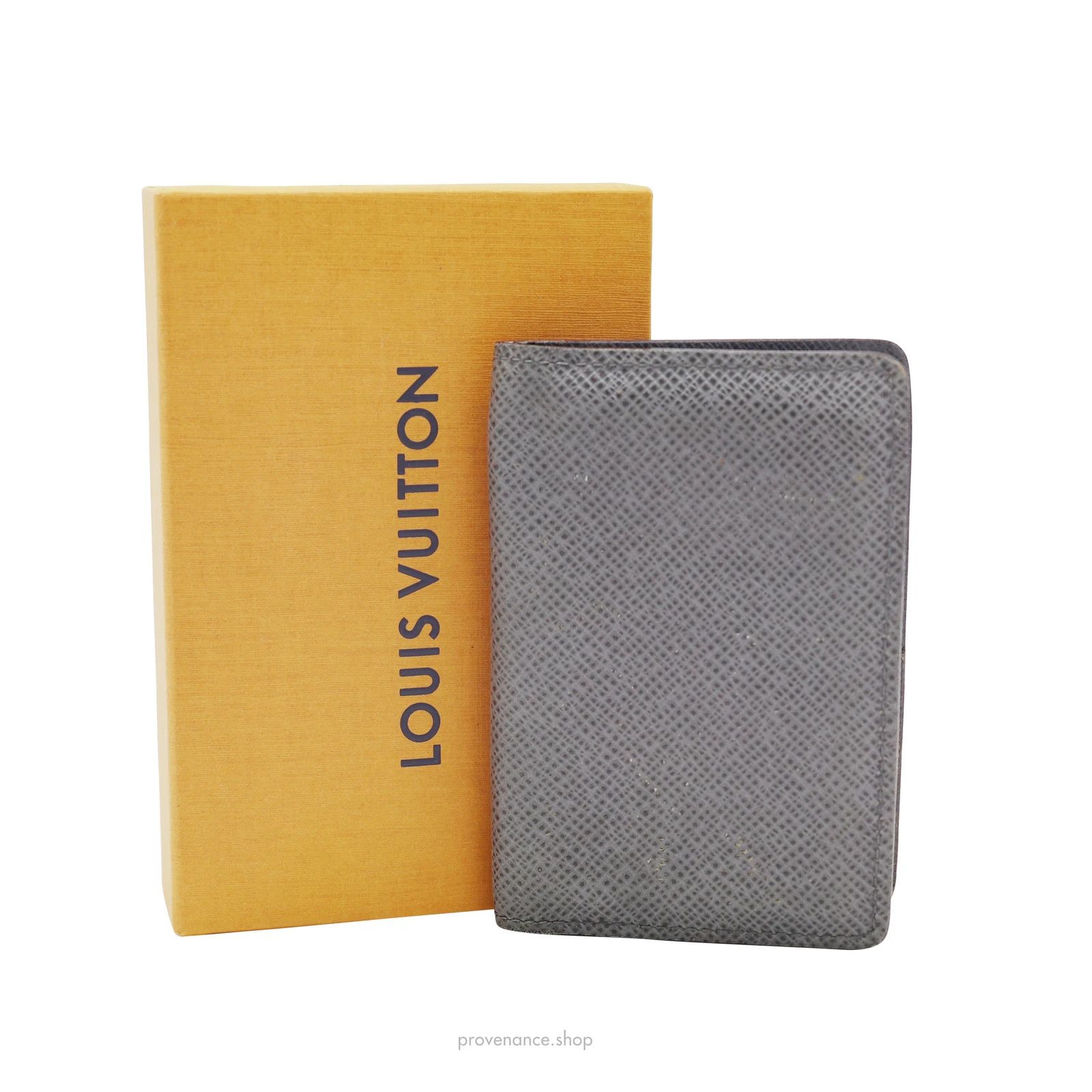 🔴 Louis Vuitton Pocket Card Holder Wallet - Taiga Glacier