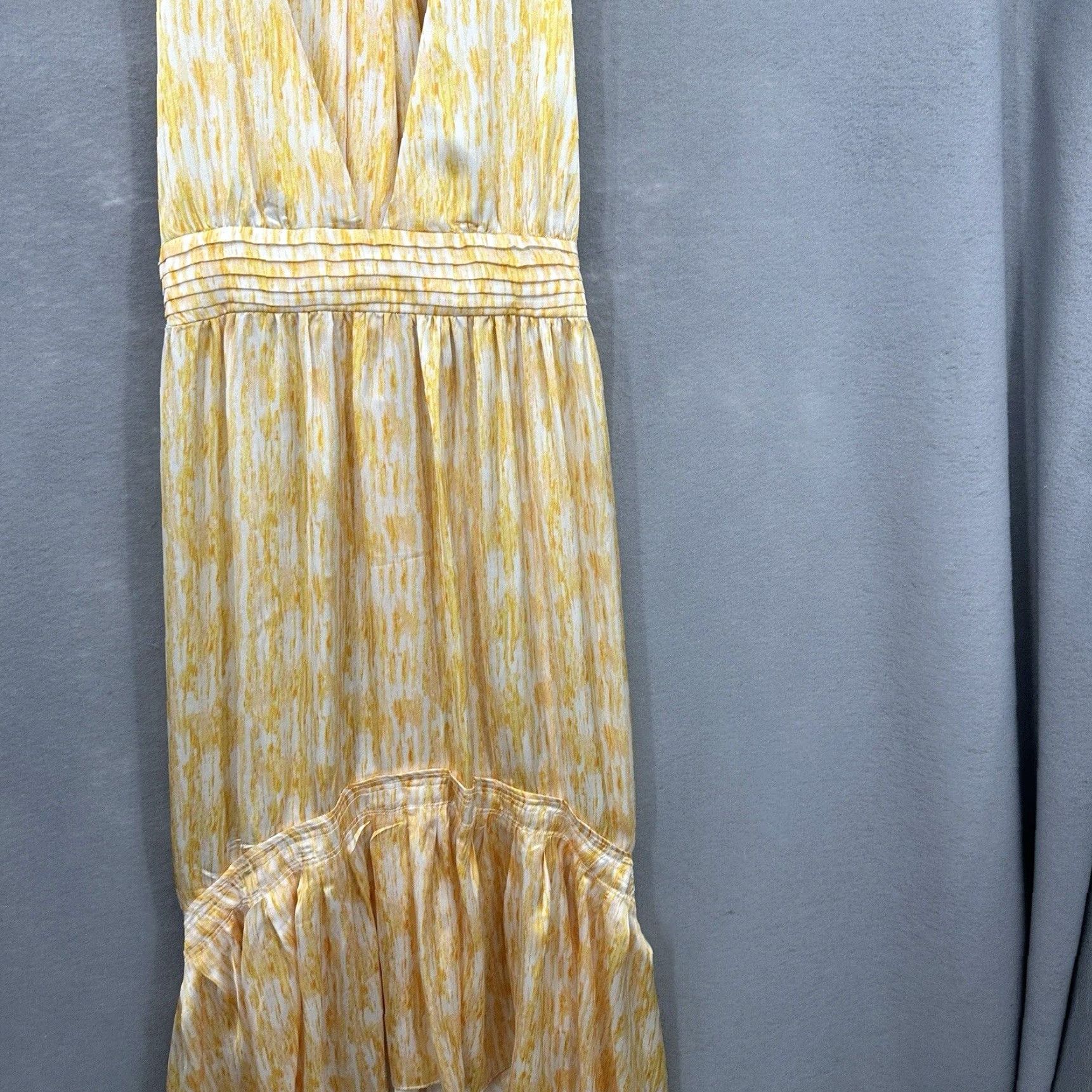 Ramy Brook Ramy Brook Maxi Dress Women Large Yellow Asymmetric Ruffle Halter Solid Bohemian Size L / US 10 / IT 46 - 7 Thumbnail