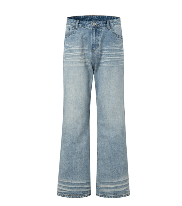 Japanese Brand × Jean Washed vintage straight washed distressed casual jeans Size US 32 / EU 48 - 1 Thumbnail