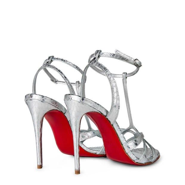 Christian Louboutin Tangueva 100m Strappy Sandals Size US 7 / IT 37 - 5 Thumbnail
