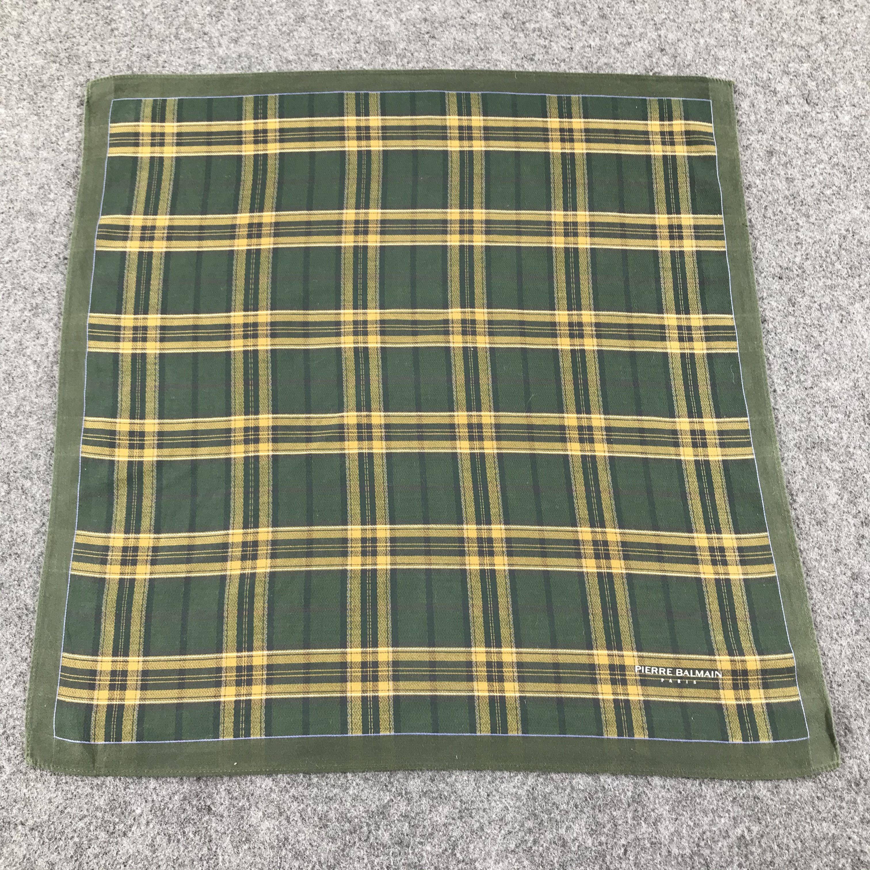 Vintage Pierre Balmain Tartan Handkerchief Neckerchief Bandana H352 Size ONE SIZE - 1 Thumbnail