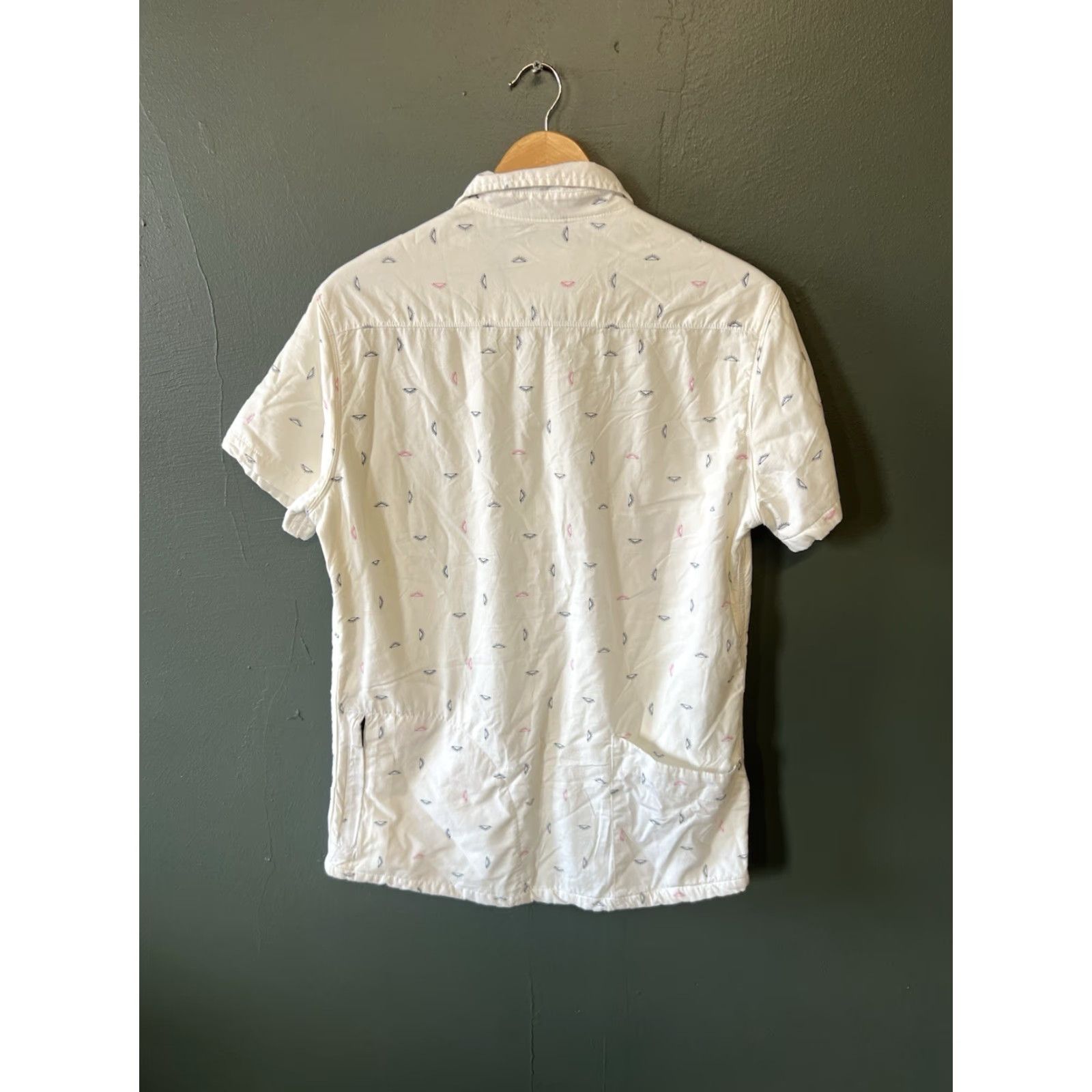 Vintage VINTAGE California Cowboy Shirt Jacket Mens M Sherpa Lined SS White Cotton Linen Blend Size US M / EU 48-50 / 2 - 2 Thumbnail