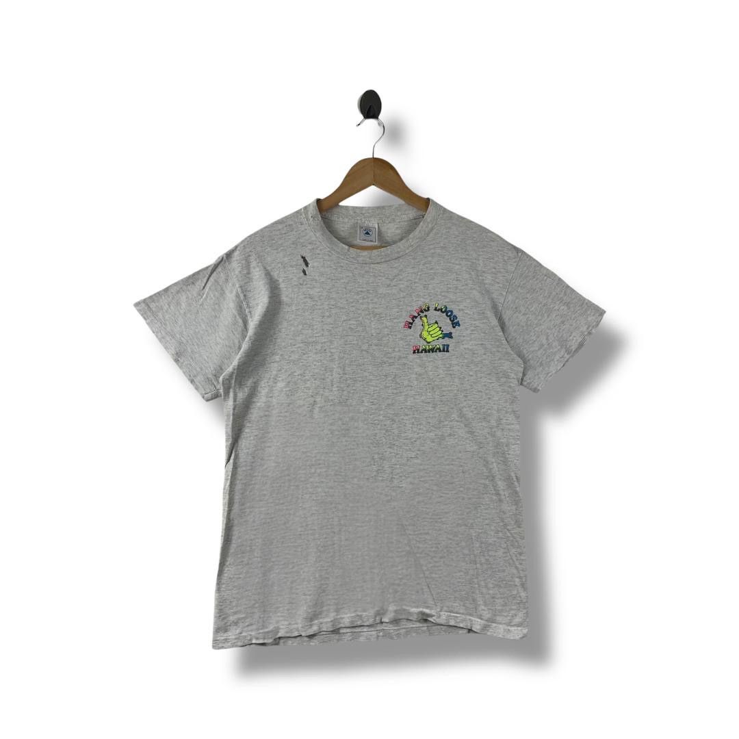 Delta × Vintage Vintage distrssed HANG LOOSE HAWII printed tee Size US M / EU 48-50 / 2 - 2 Thumbnail