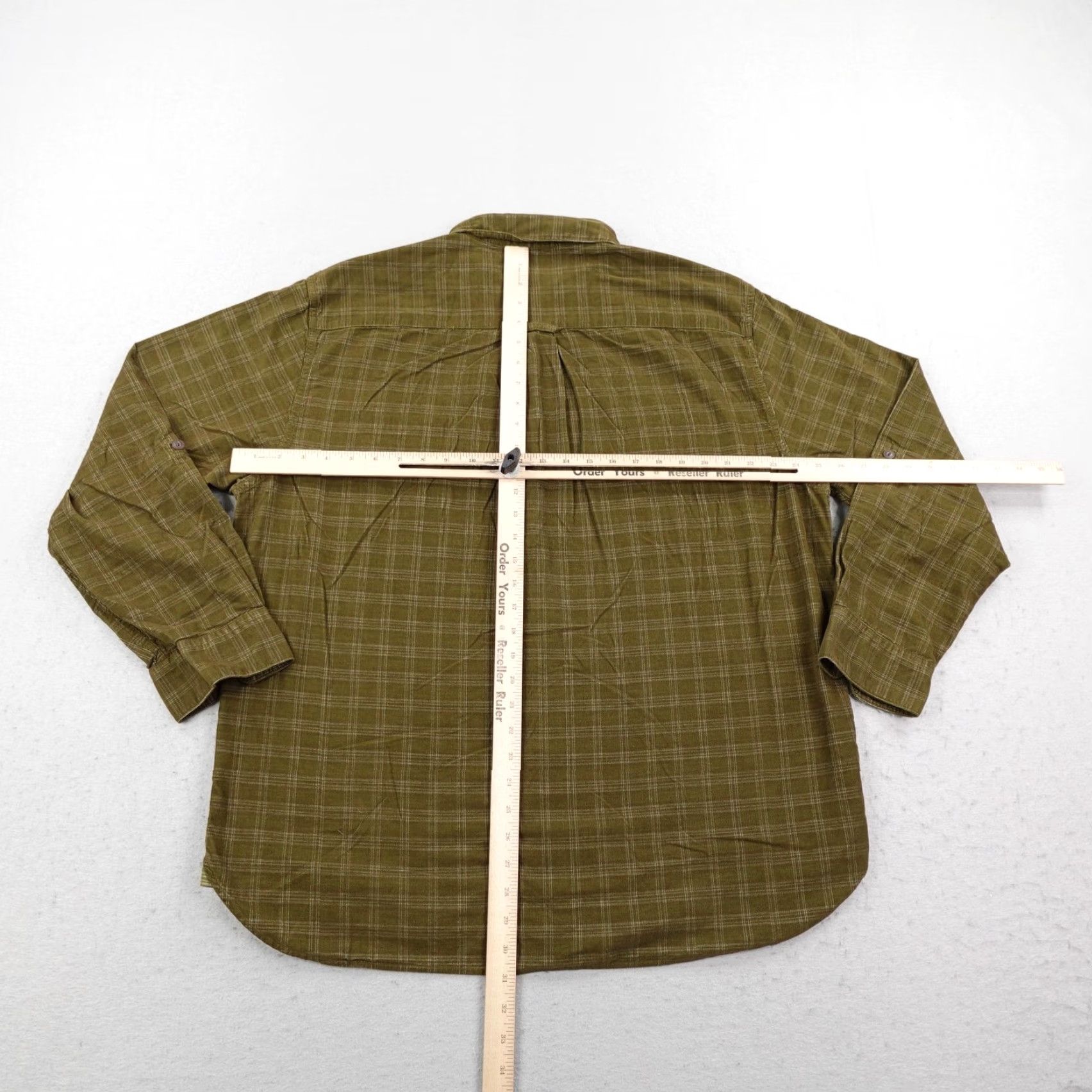 Pendleton Pendleton Shirt Mens XL Green Plaid Fairbanks Corduroy Roll Tab Button Up Long Sleeve Size US XL / EU 56 / 4 - 6 Thumbnail