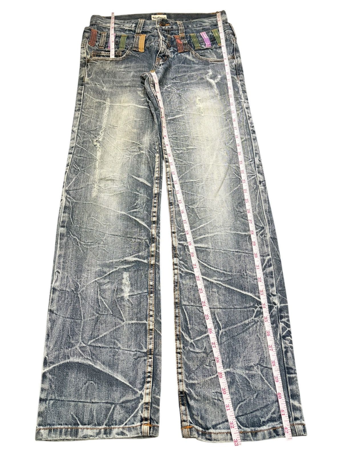 Edwin Vintage Japanese Nylaus Double Waist Distressed Jeans Size US 31 - 7 Thumbnail