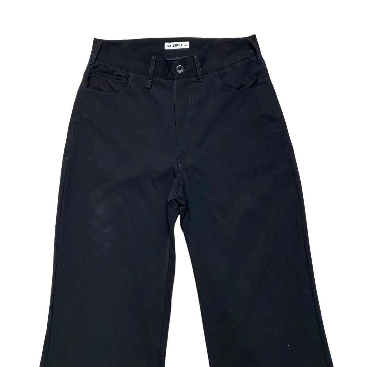 Balenciaga FW21 Balenciaga Black Wool Flare Pants Size 27" / US 4 / IT 40 - 3 Thumbnail