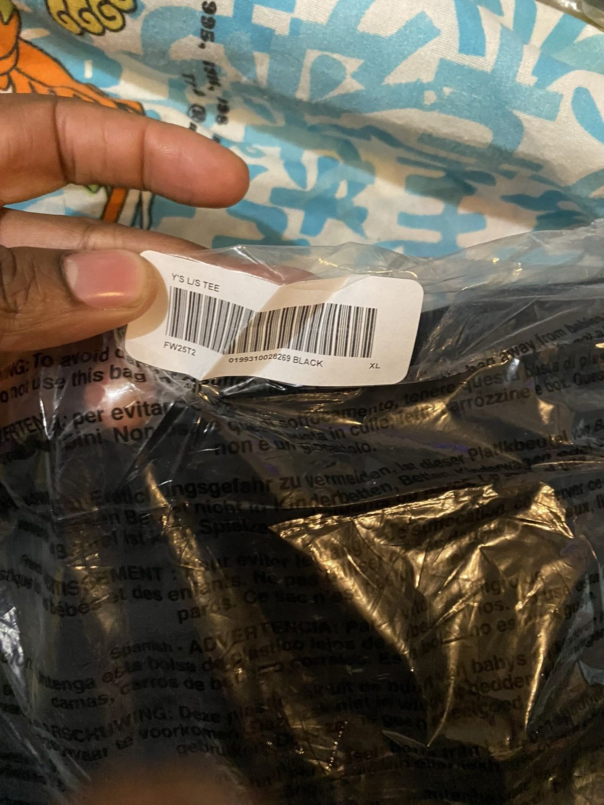 Supreme × Yohji Yamamoto Supreme Y's L/S Tee Black XL Yohji Yamamoto Size US XL / EU 56 / 4 - 8 Thumbnail