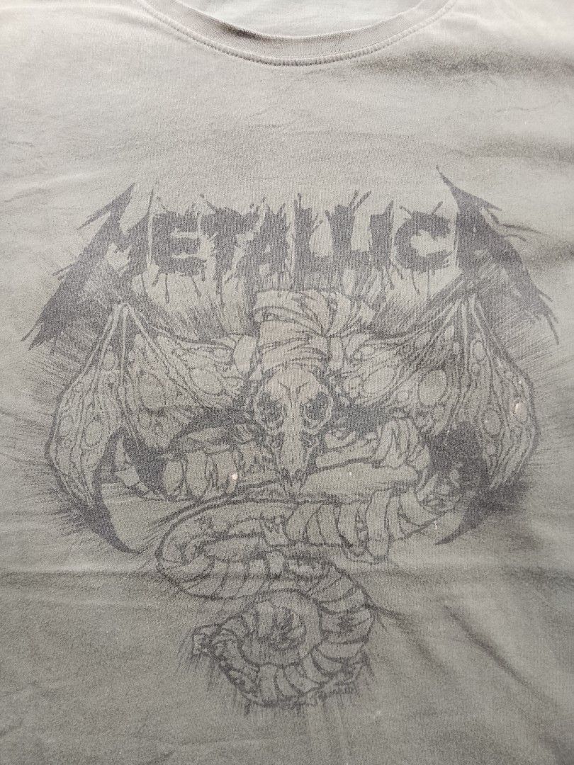 Band Tees Vintage Metallica Pushead Graphic Tshirt Olive Green Size US L / EU 52-54 / 3 - 3 Thumbnail