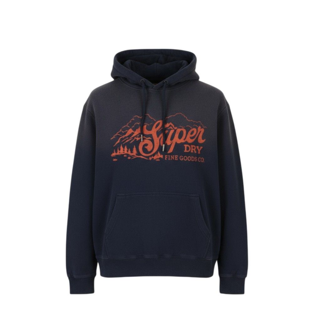 Superdry LO-FI OUTDOORS M Blue Faded Kangaroo Hoodie 87125 Size US M / EU 48-50 / 2 - 1 Thumbnail