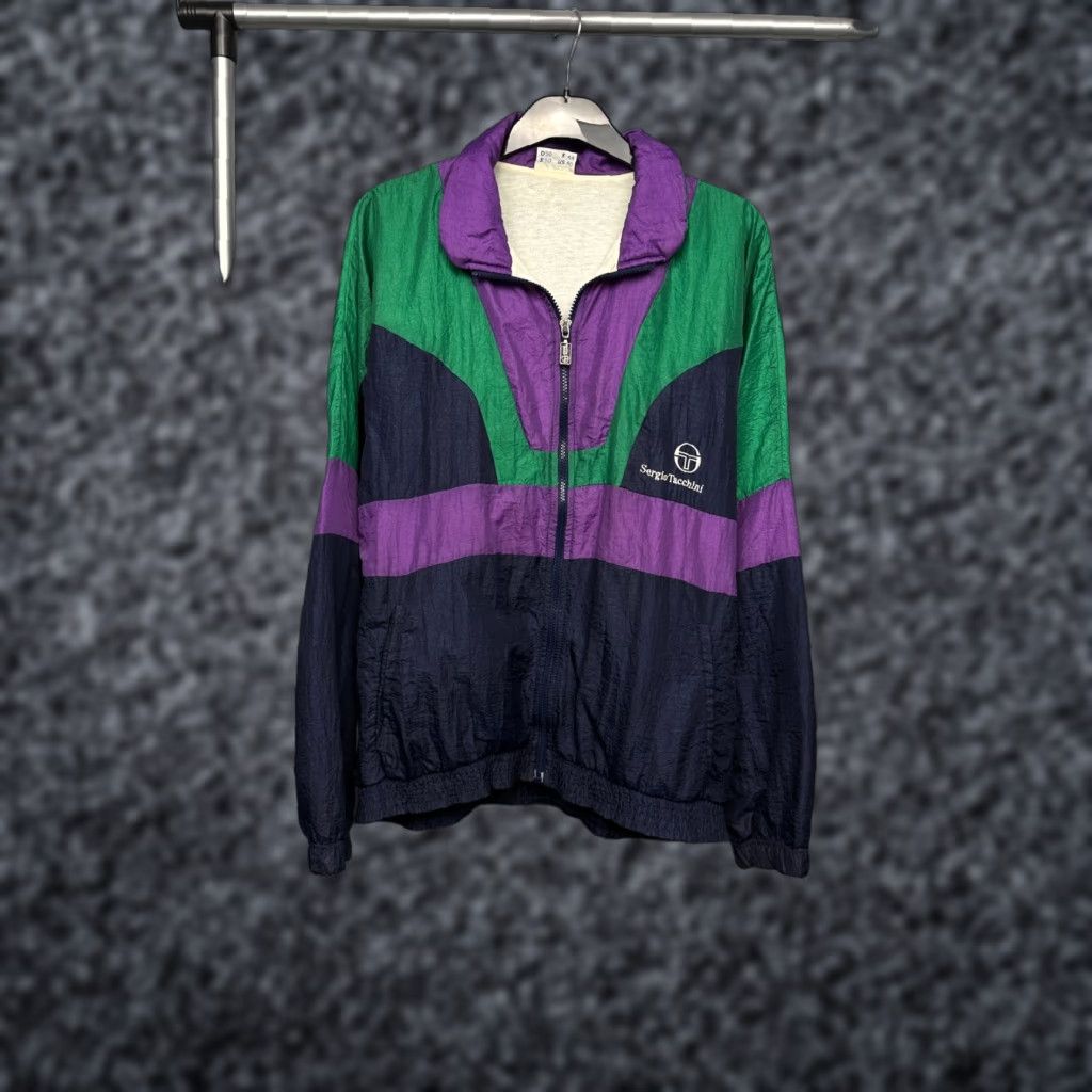Sergio Tacchini Sergio Tacchini 90s Vintage Mens Nylon Track Jacket Size US M / EU 48-50 / 2 - 1 Thumbnail