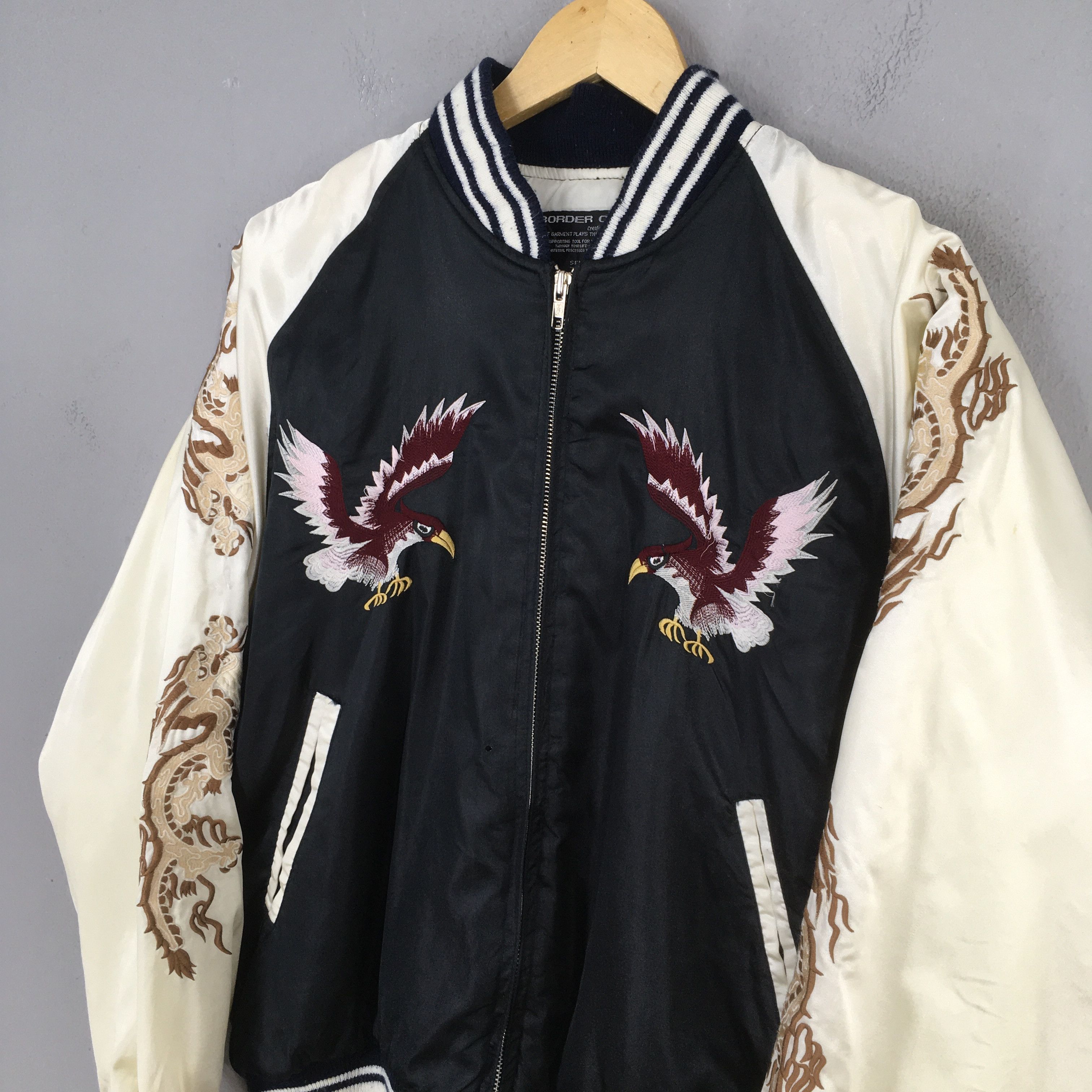 Japanese Brand Vintage 1990s Sukajan Japan Phoenix Eagle Jacket Large Size US L / EU 52-54 / 3 - 3 Thumbnail