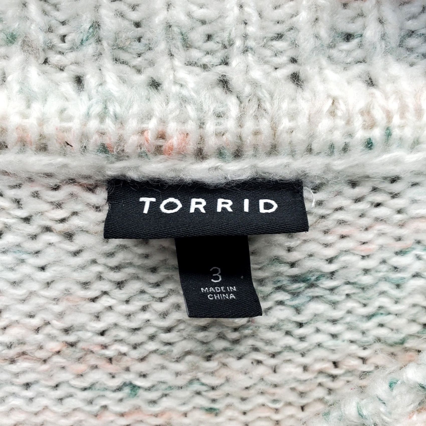 Torrid Torrid Pullover Shirt Womens Size: Womens Size 3 Space Dye Raglan Sleeve Crew Neck Knit Sweater Multicolor Fall/Winter Womens Size XS / US 0-2 / IT 36-38 - 5 Thumbnail