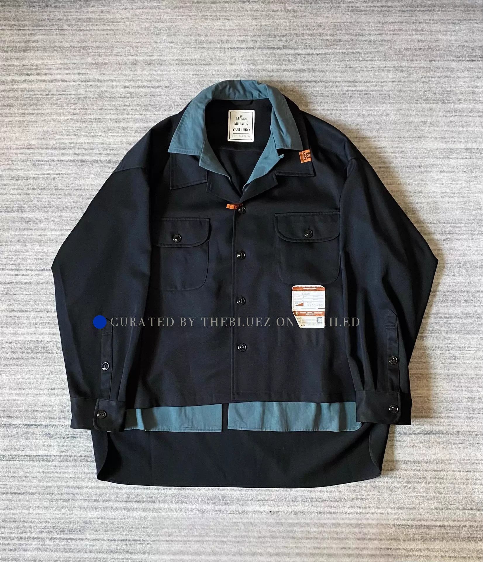 Maison MIHARA YASUHIRO Two-Tone Deconstructed Blazer in Black Size US S / EU 44-46 / 1 - 1 Thumbnail