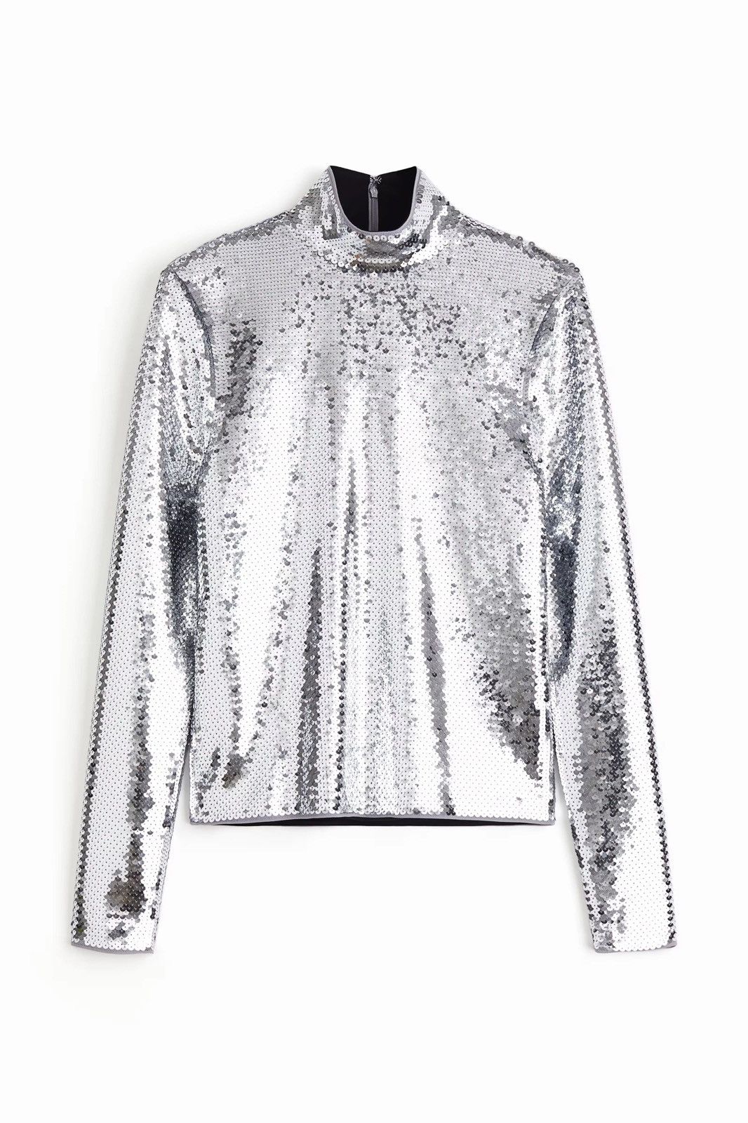Designer GRAIL !!! H&M x Rabanne silver zip 1/4 very rare Size US M / EU 48-50 / 2 - 1 Thumbnail