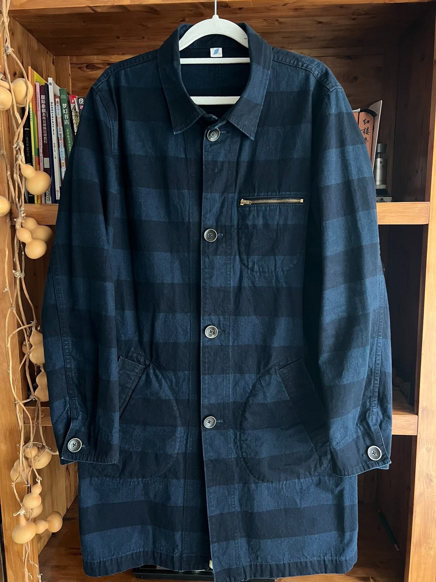 Pure Blue Japan Pure Blue Japan Denim Long Coat Size US L / EU 52-54 / 3 - 1 Thumbnail