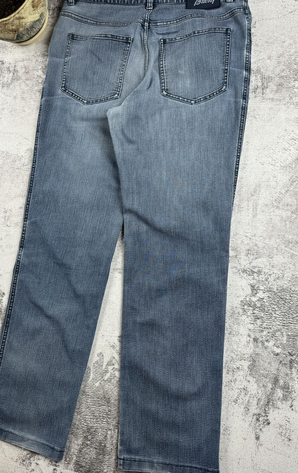 Brioni Brioni Stelvio 51 Vintage Light Blue Denim Collection Jeans Size US 34 / EU 50 - 3 Thumbnail