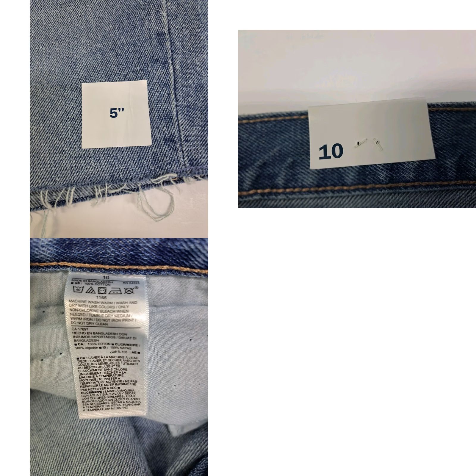 Old Navy NWT Old Navy Women’s Denim Shorts Frayed Hem High Rise 5 Pocket Button Closure Size 10/5" Blue Subtle Dark Wash Casual Summer Womens Size 32" / US 10 / IT 46 - 8 Thumbnail