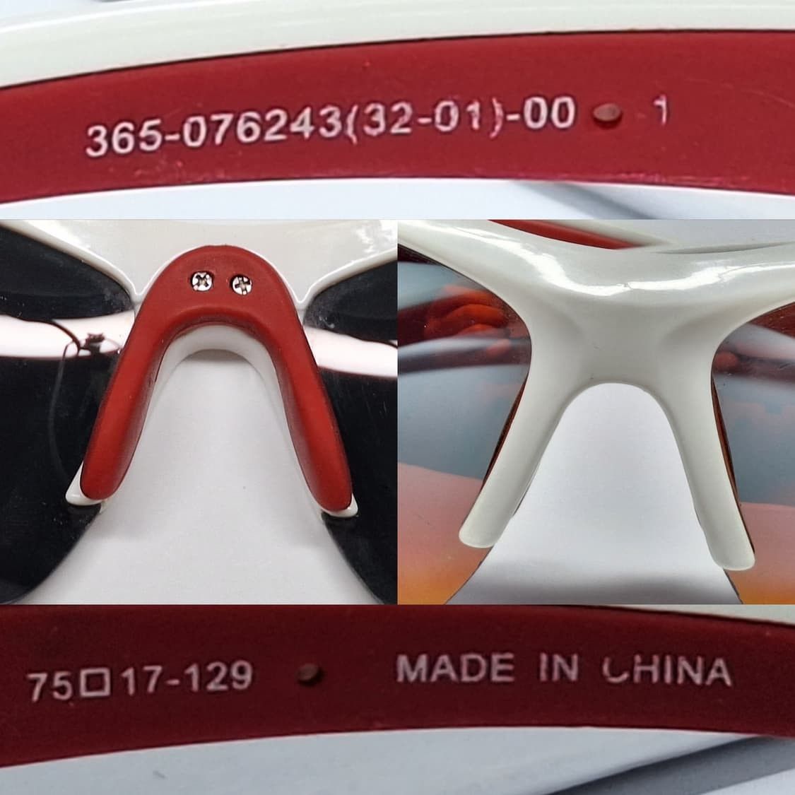 Other VINTAGE 2000s Y2K White & Red Sporty Goggle Sunglasses Size ONE SIZE - 3 Thumbnail