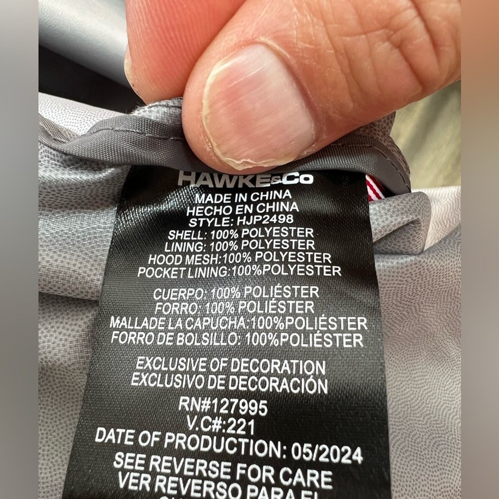 Hawke & Co Hawke & Co HK Performance Jacket Men XL Full Zip Windbreaker Size US XL / EU 56 / 4 - 7 Thumbnail