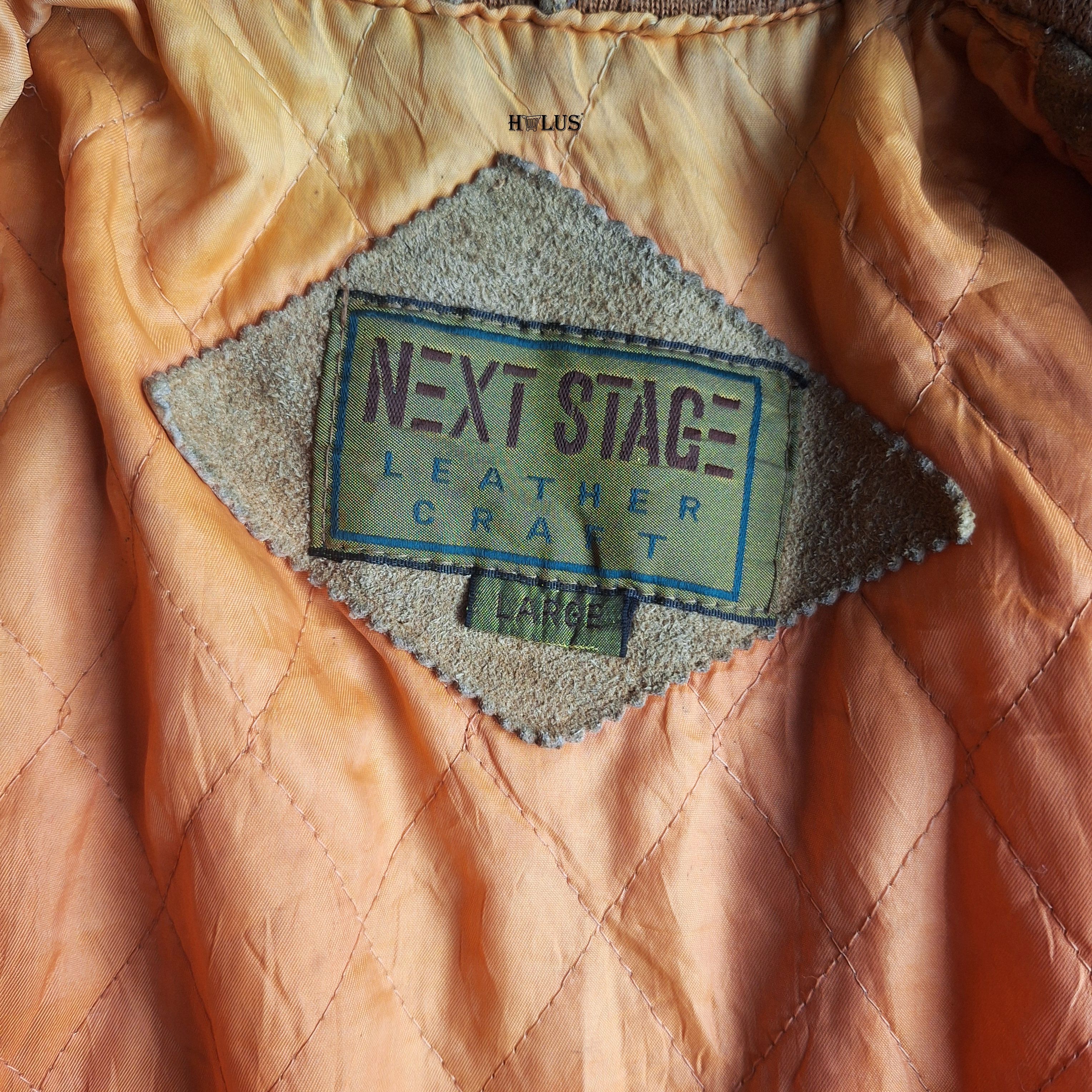 Other Vintage 90's Next Stage Leather Zipper Work Jacket RARE Size US L / EU 52-54 / 3 - 6 Thumbnail