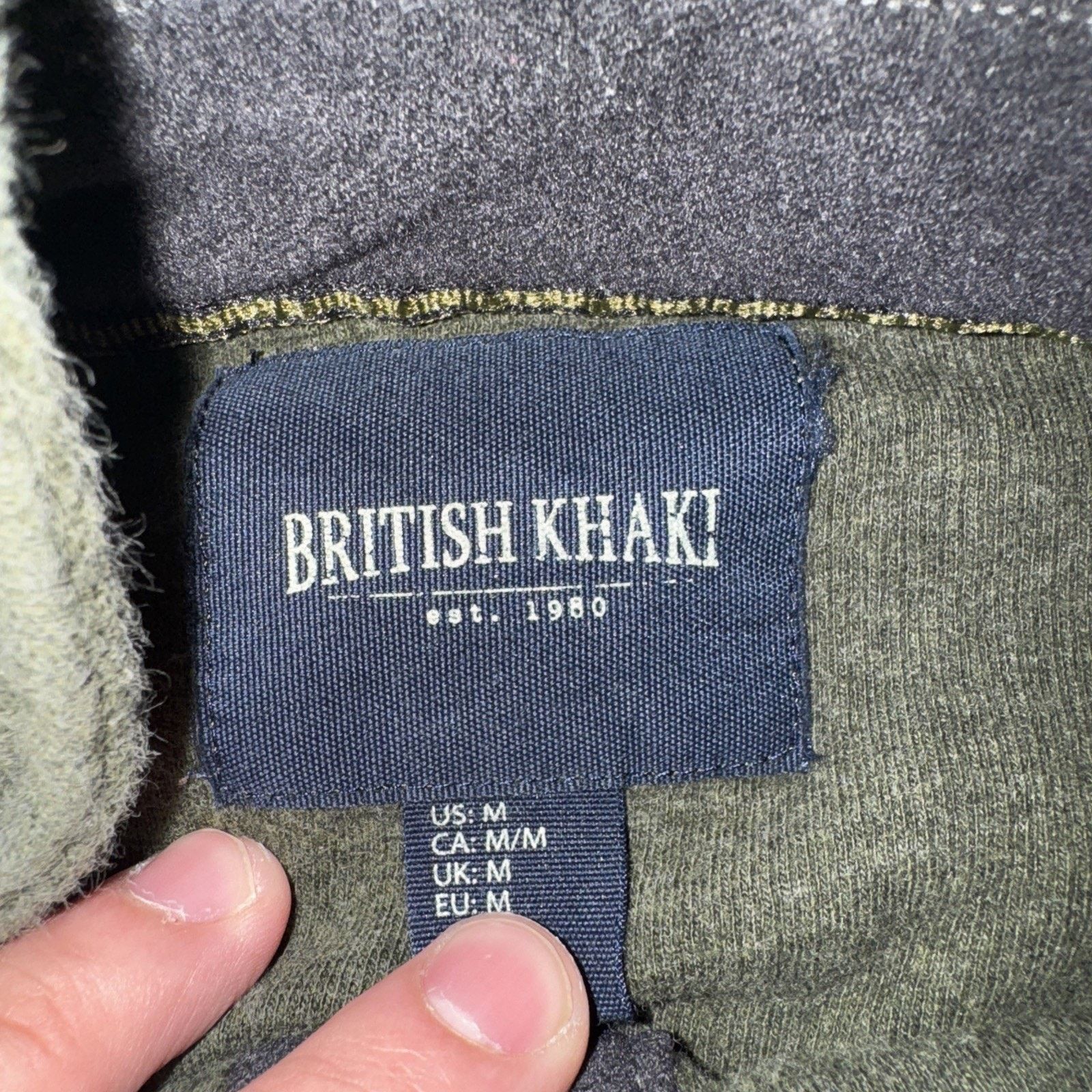 Vintage British Khaki Quarter Zip Shirt Green Medium 20x24 Size US M / EU 48-50 / 2 - 4 Thumbnail