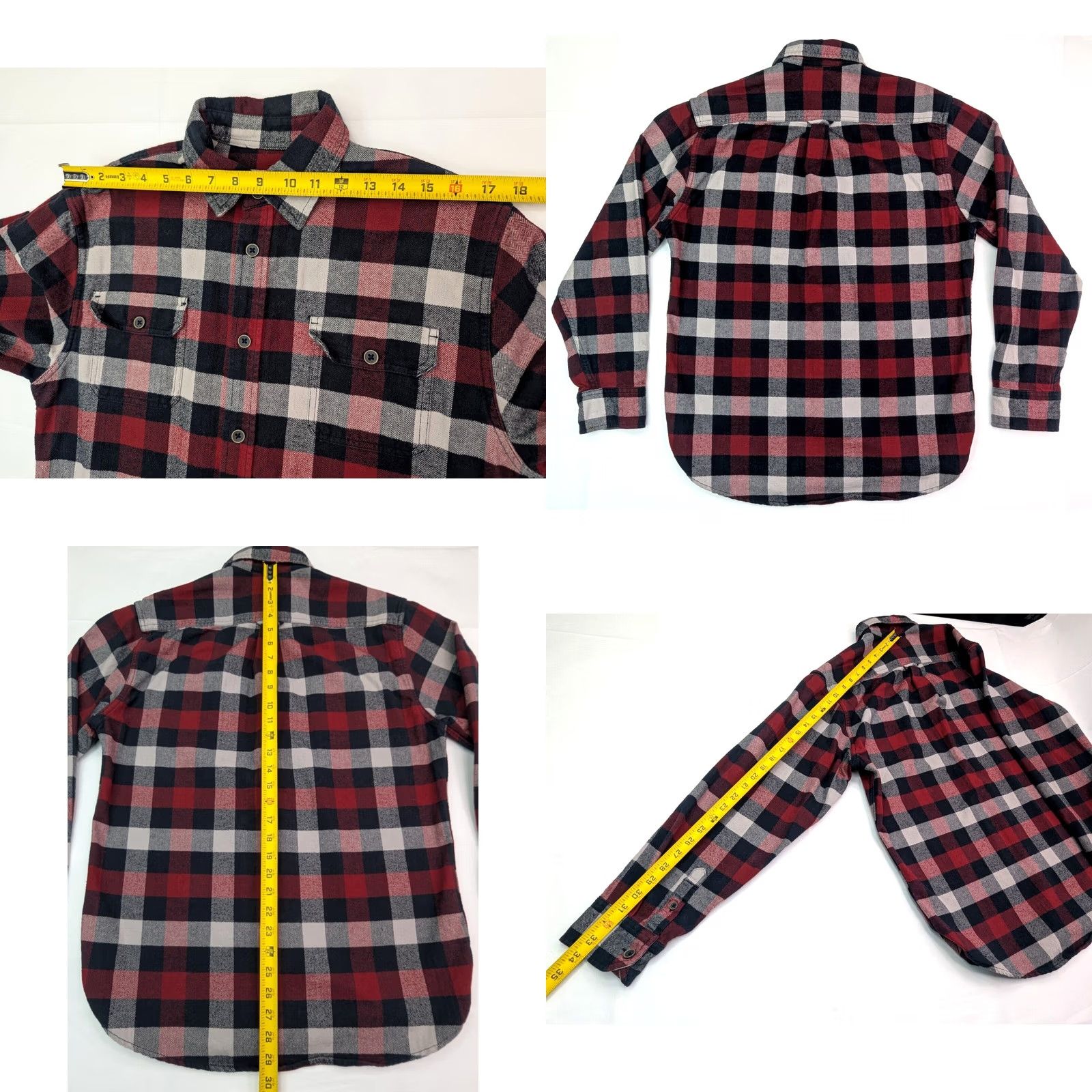 Vintage JACHS Flannel Red & Black Plaid Long Sleeve Button Shirt M Men Charter Outdoor Collar Shirt Size US M / EU 48-50 / 2 - 8 Thumbnail