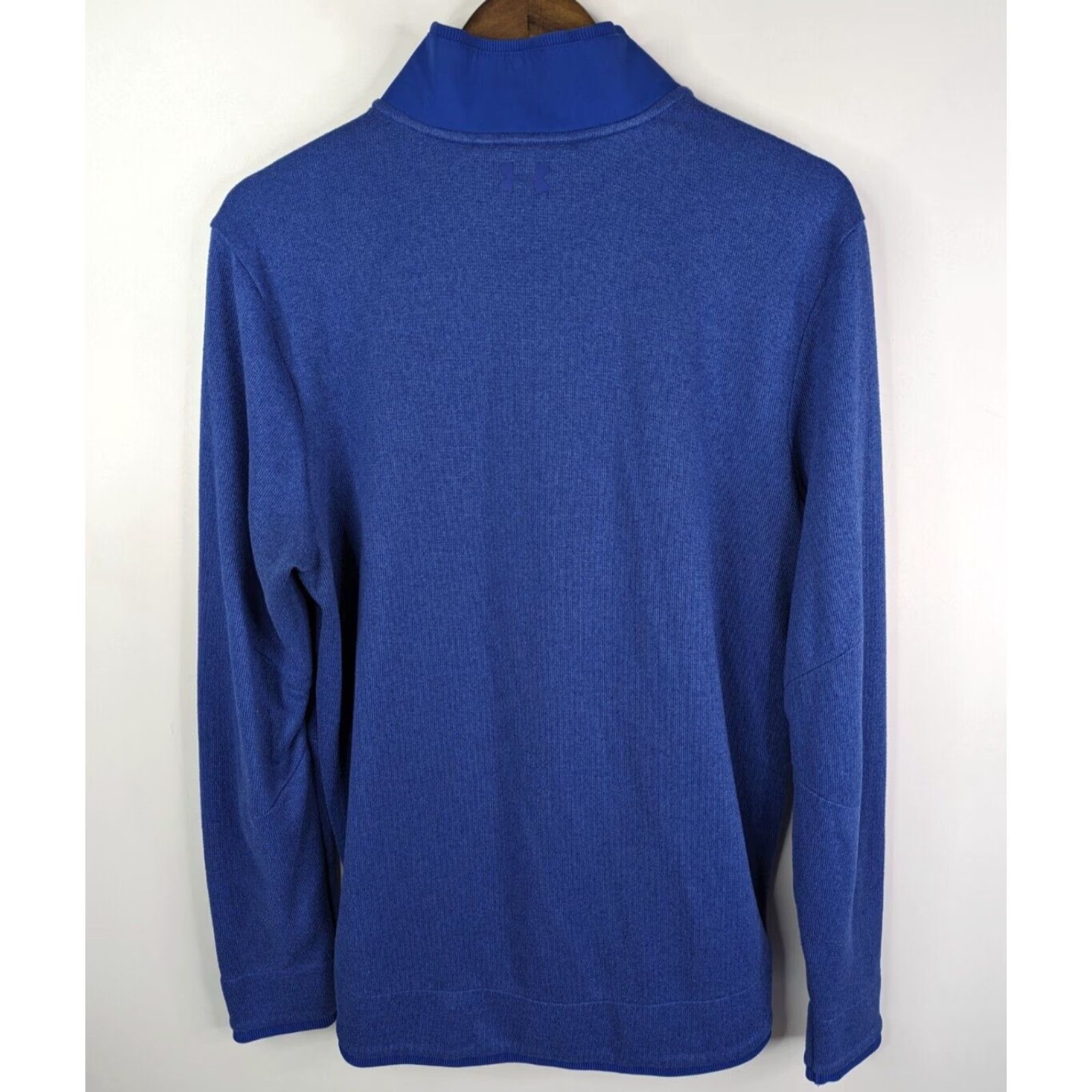 Under Armour Under Armour Mens Large Golf Pullover Sweater 1/4 Button Front Long Sleeve Blue Embroidered Logo Knit Polo Casual Outdoor Vintage: No Size US L / EU 52-54 / 3 - 4 Thumbnail