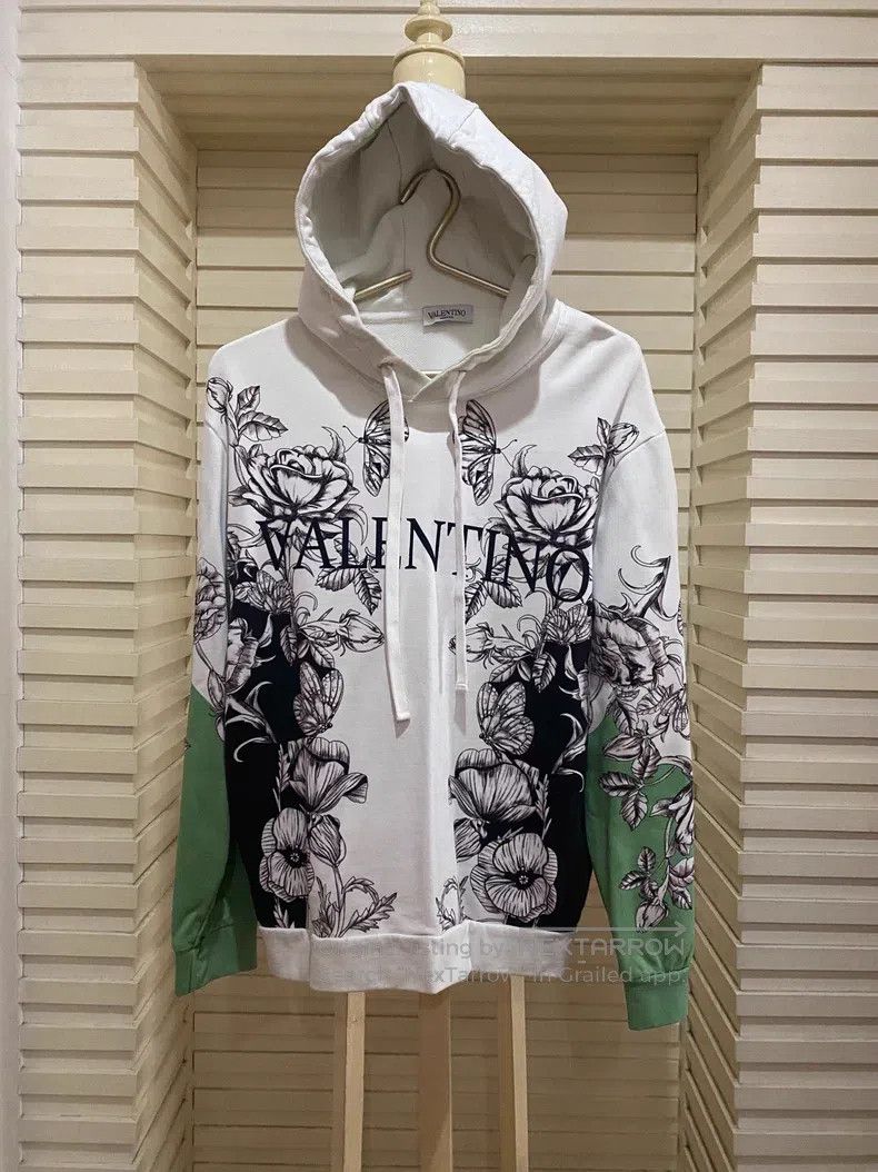 Valentino Valentino Colorful flower logo hooded sweatshirt Size US XL / EU 56 / 4 - 3 Thumbnail