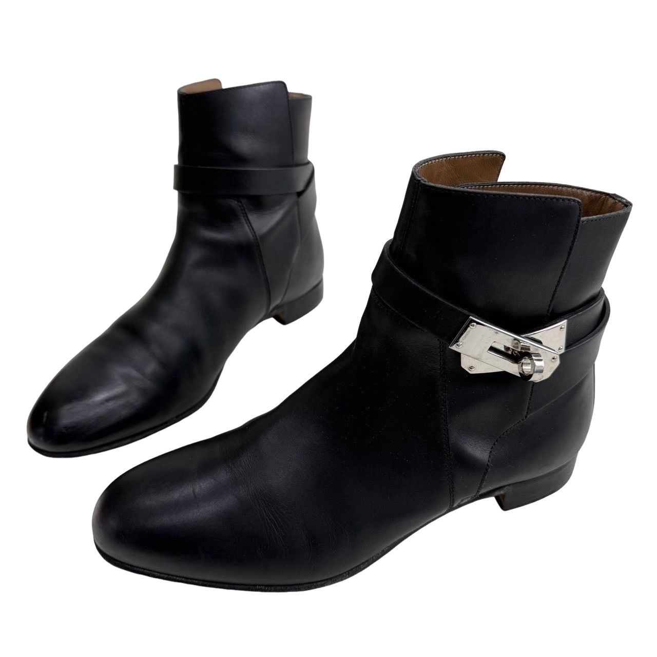 Hermes Hermes Kelly Leather Ankle Boots Size 36.5 Size US 6.5 / IT 36.5 - 1 Thumbnail