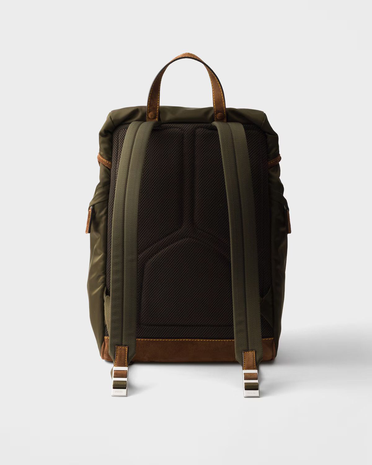 Prada os11x0126 Size: OS / Re-Nylon And Suede Backpack Musk Green Size ONE SIZE - 4 Thumbnail