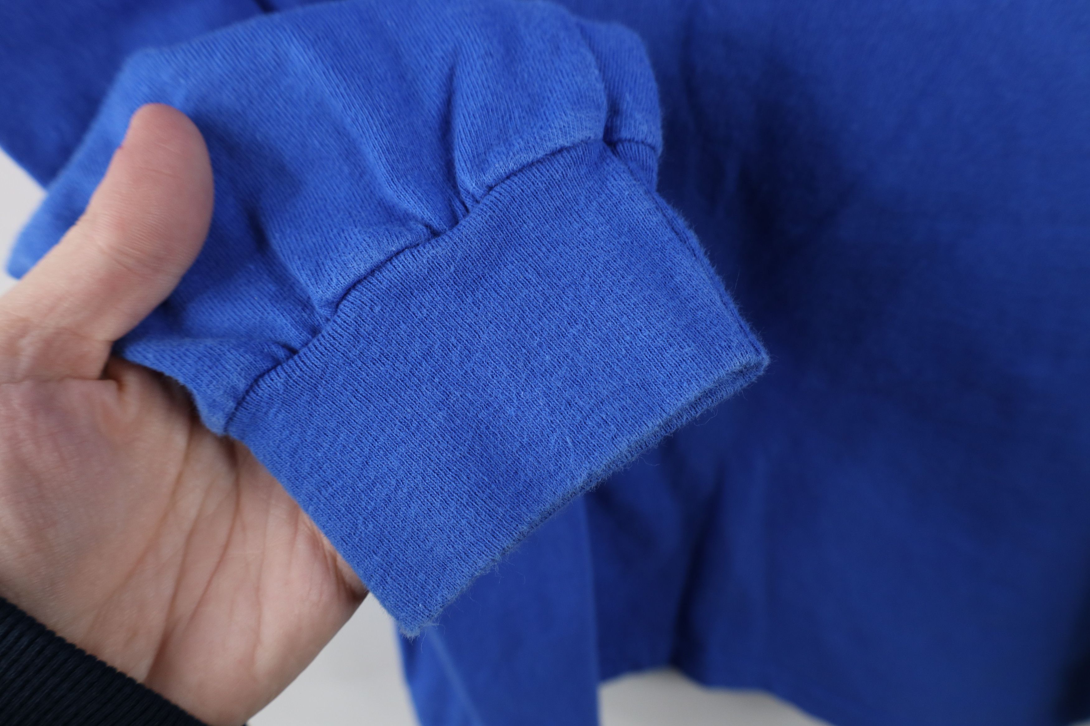 Hanes × Vintage Vintage 90s Hanes Beefy Long Sleeve T-Shirt Blue Cotton Size US L / EU 52-54 / 3 - 6 Thumbnail
