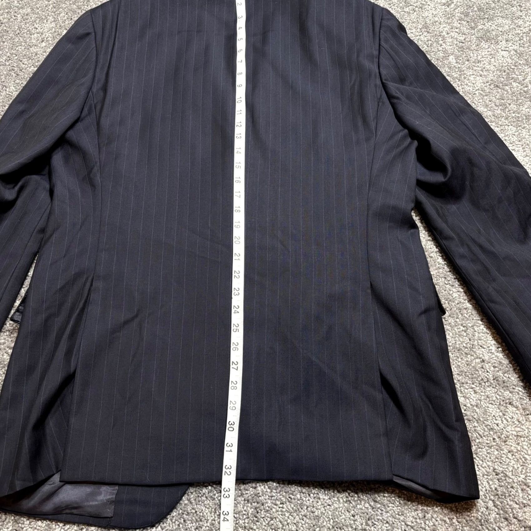 Ermenegildo Zegna Ermenegildo Zegna Trofeo Blazer Men’s 44L Navy Chalk Stripe Wool USA Blazer Mom/Men’s Regular Long Coat Jacket Vintage No Size 44R - 6 Thumbnail