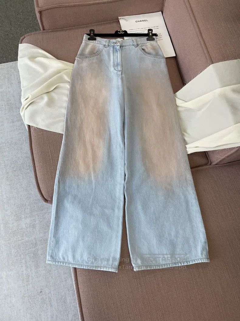 Chanel Chanel Orange gradient wide-leg jeans Size 24" / US 00 / IT 34 - 1 Thumbnail