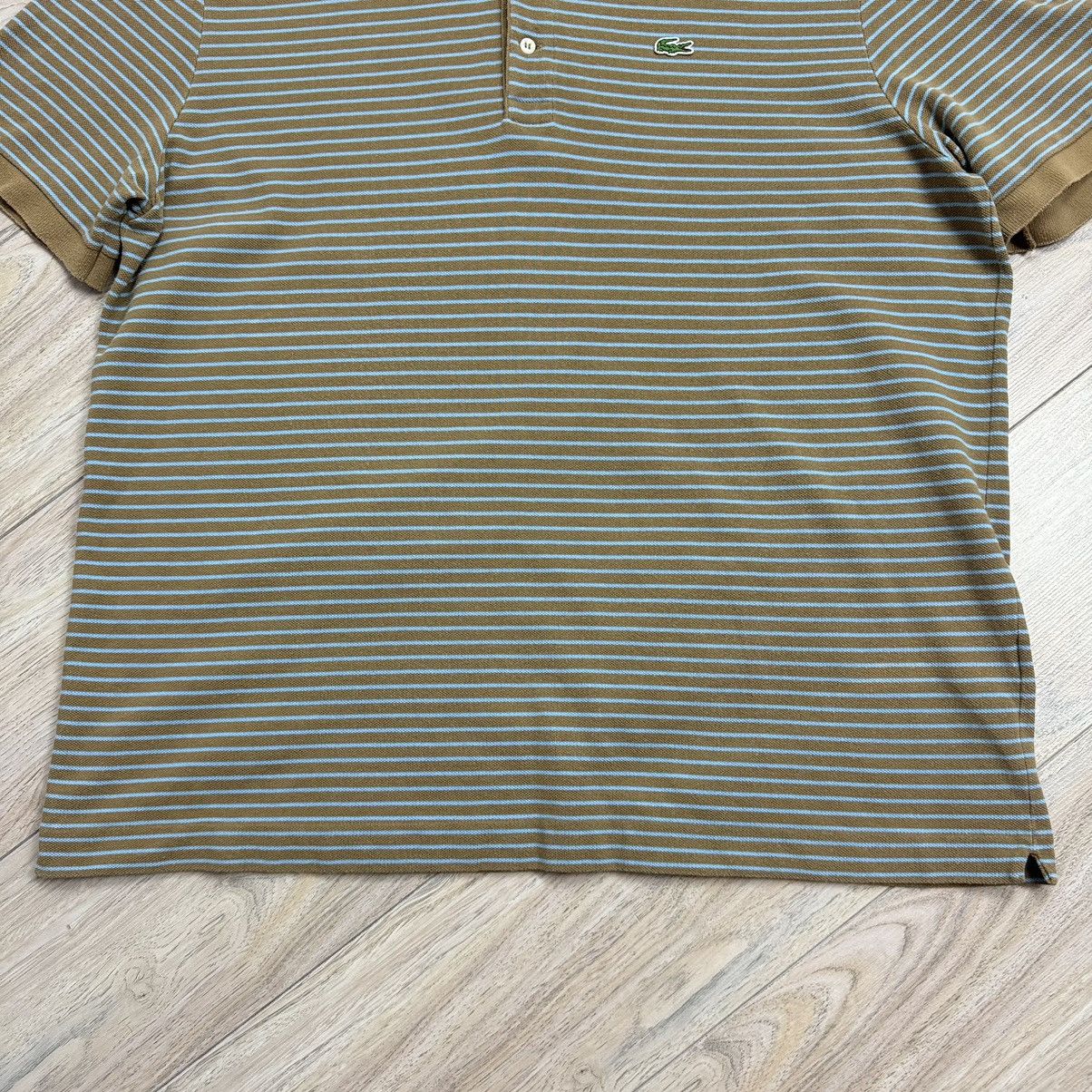 Other Vintage Lacoste Brown/Baby Blue Striped Polo T-Shirt Size US M / EU 48-50 / 2 - 7 Thumbnail