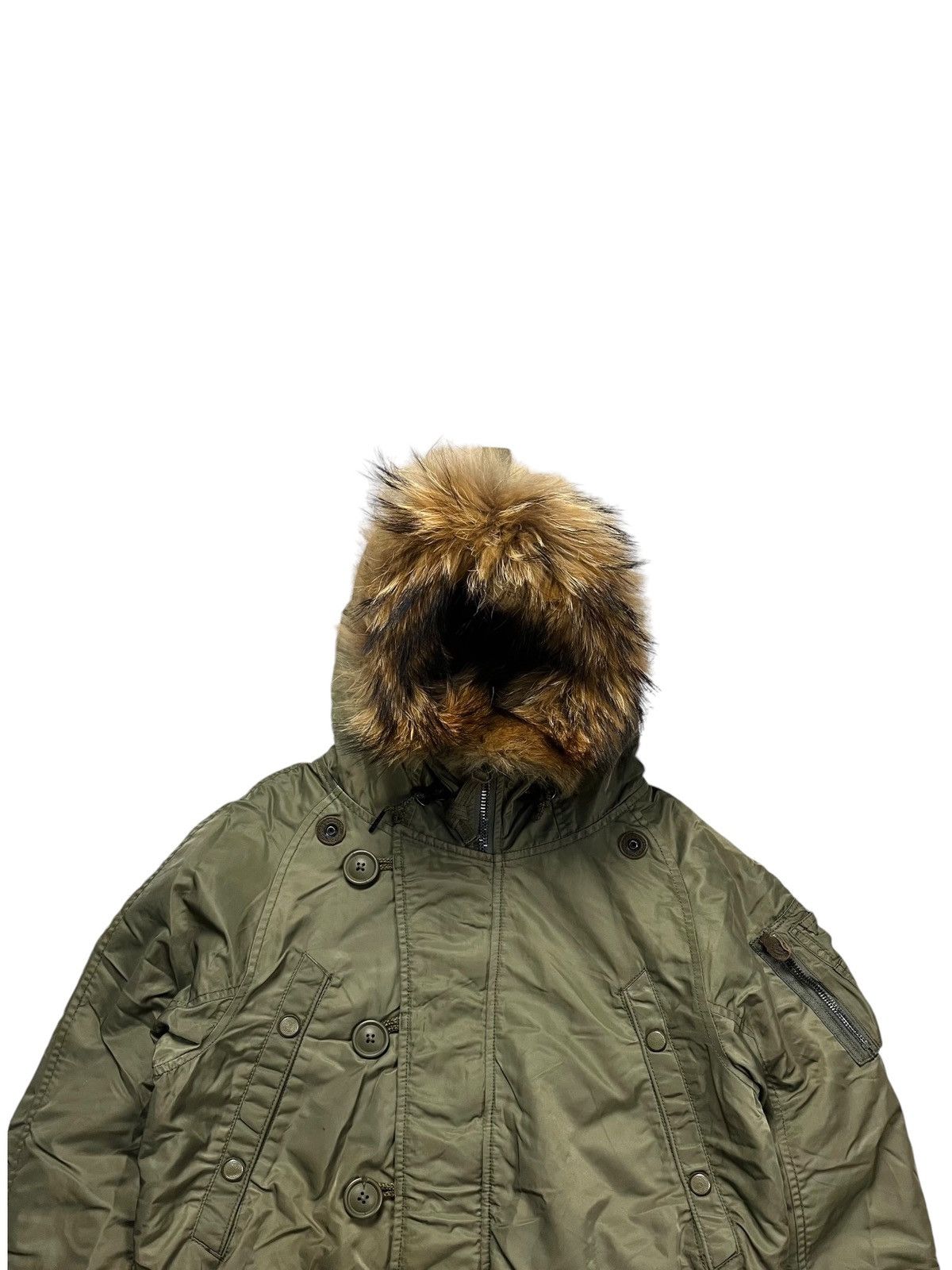 If Six Was Nine 2000s GOA - Fur Hoodie Cyber Cargo Jacket Size US M / EU 48-50 / 2 - 6 Thumbnail