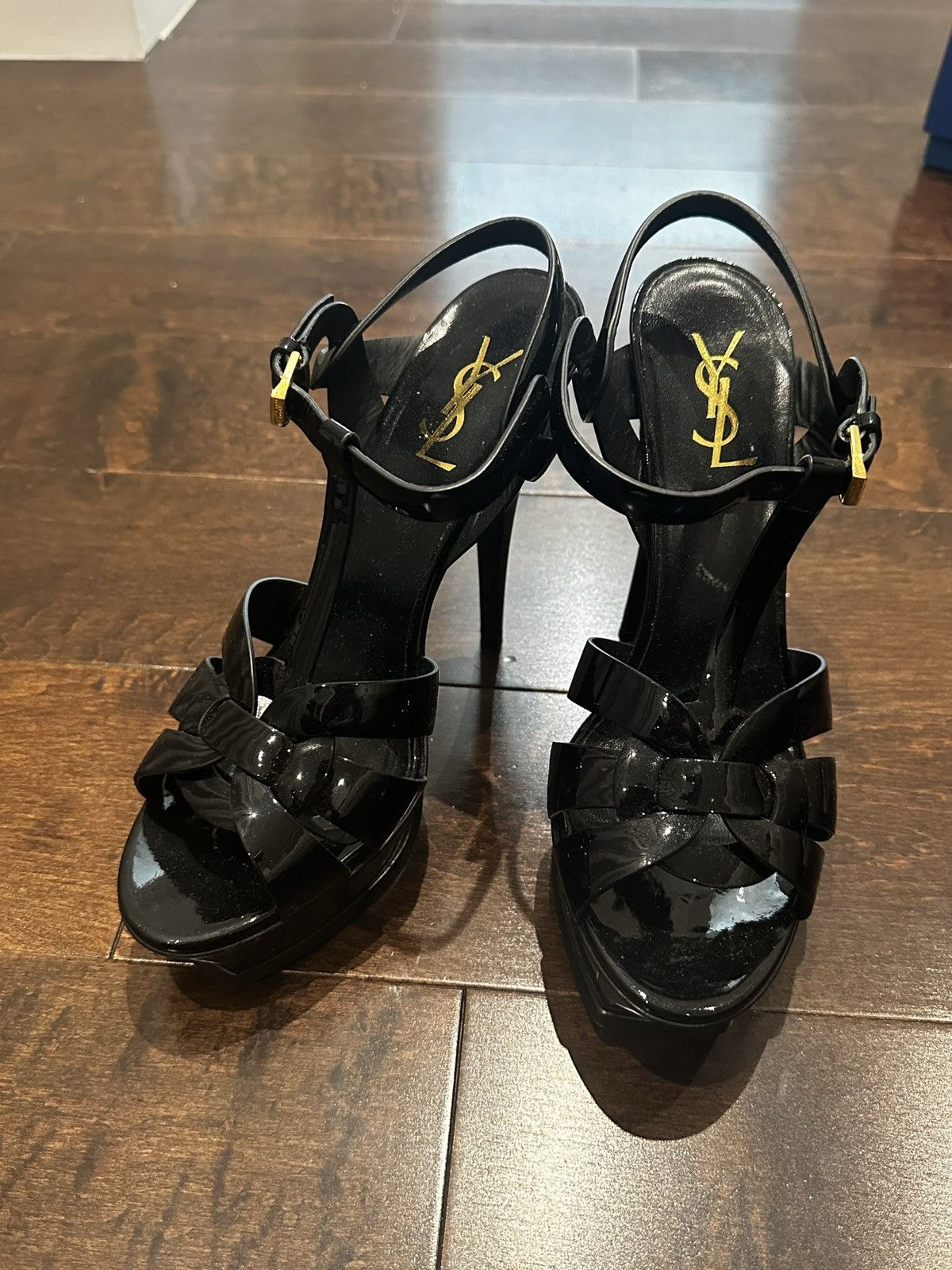 Saint Laurent tribute patent platform sandals