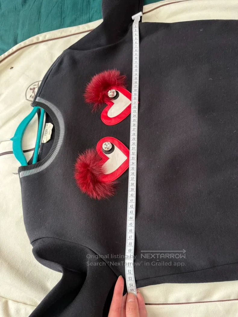Fendi Fendi Short hoodie with patchwork design of sheepskin and Size XS / US 0-2 / IT 36-38 - 3 Thumbnail