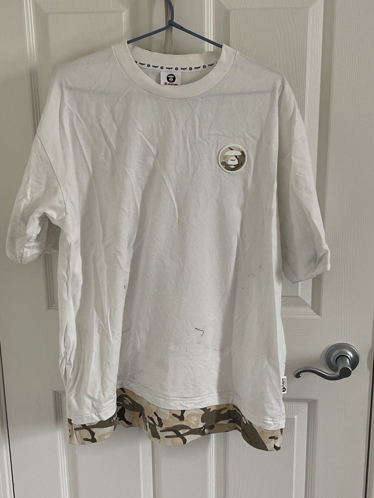Aape A bathing ape AAPE white layered camo t Size US L / EU 52-54 / 3 - 1 Thumbnail