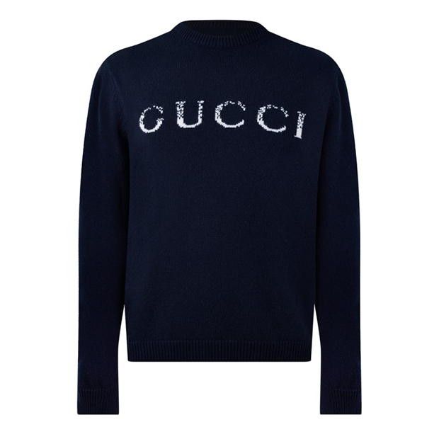 Gucci GUCCI Intarsia Logo Jumper Size US M / EU 48-50 / 2 - 1 Thumbnail