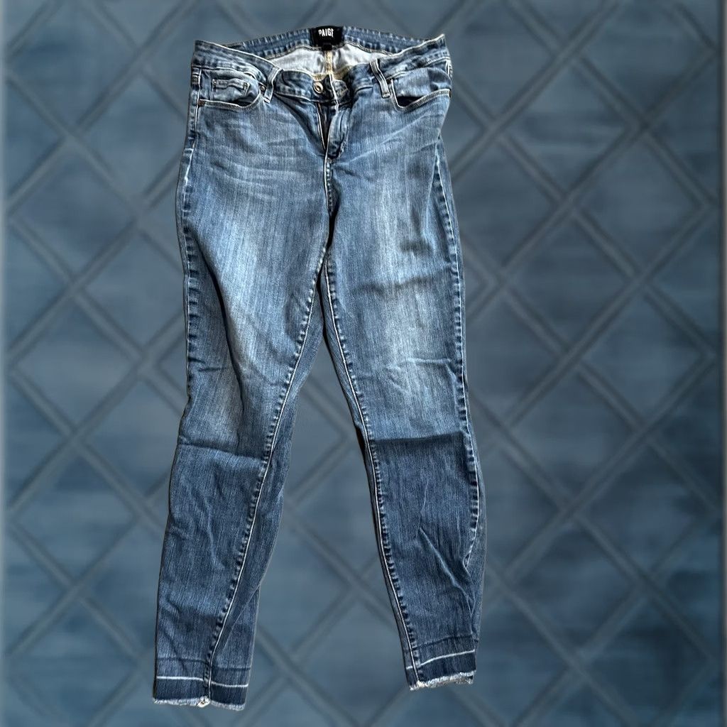 Paige PAIGE Verdugo Skinny Jeans Size 32 Ankle Distressed Medium Wash Women's Size 24" / US 00 / IT 34 - 1 Thumbnail