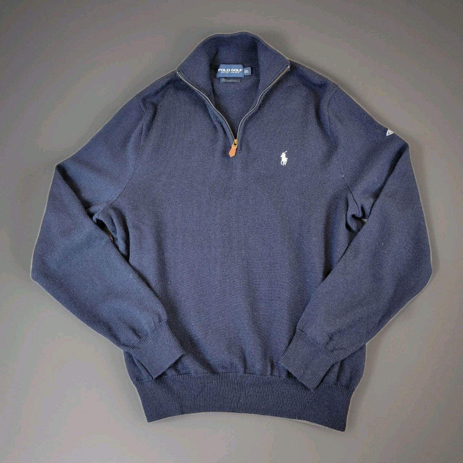 Polo Ralph Lauren Vintage Polo Ralph Lauren Sweater Merino Wool 1/4 Zip Knit Size US L / EU 52-54 / 3 - 1 Thumbnail
