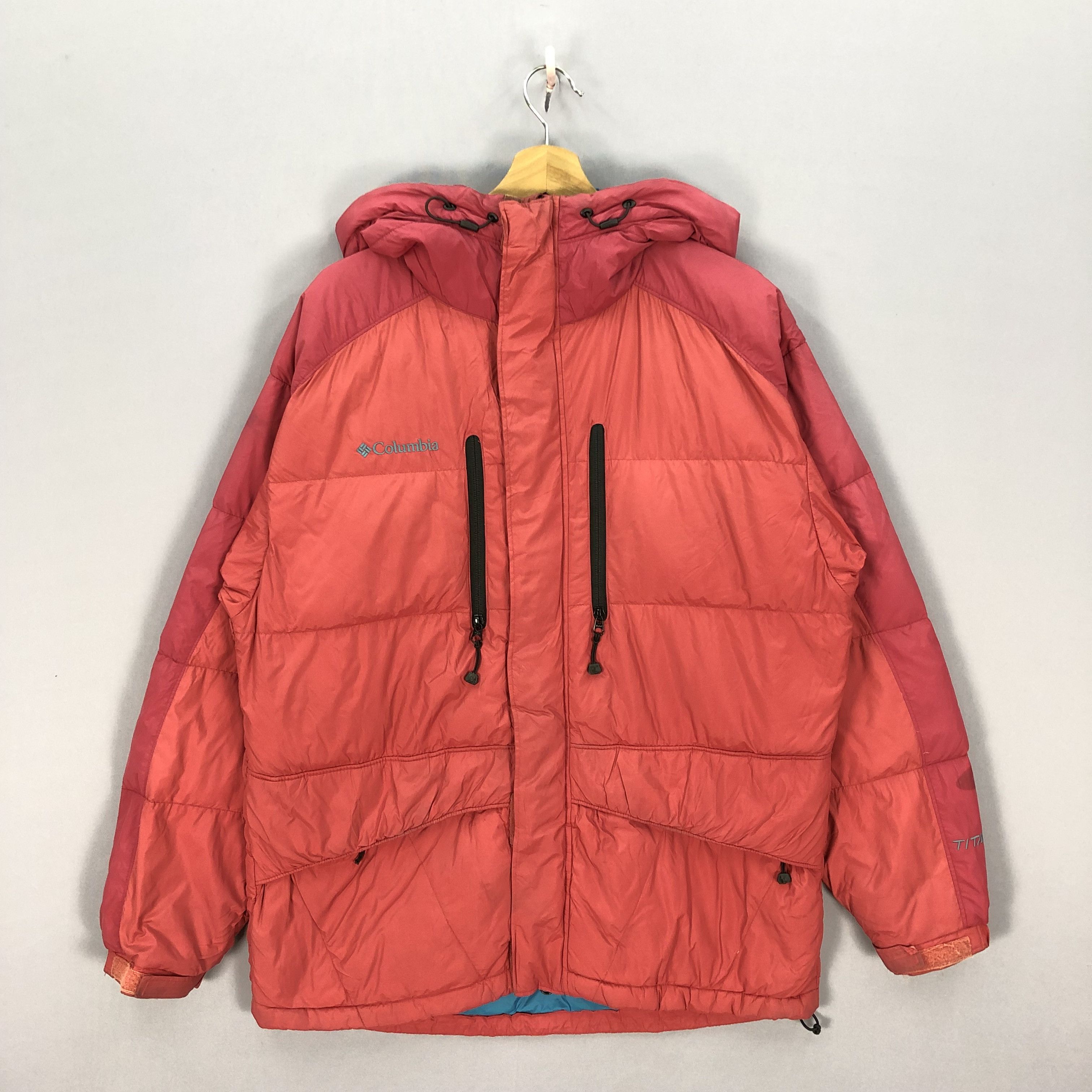 Vintage Columbia Titanium Puffer Goose Down Hoodie Jacket