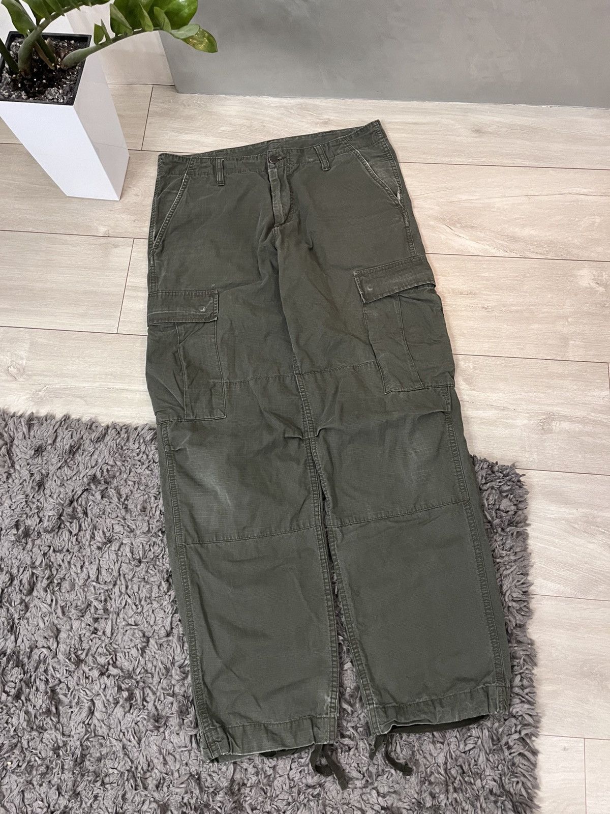 Carhartt 🔥TRASHED CARHARTT BAGGY MULTIPOCKET CARGO Y2K PANTS GORPCORE Size US 32 / EU 48 - 5 Thumbnail