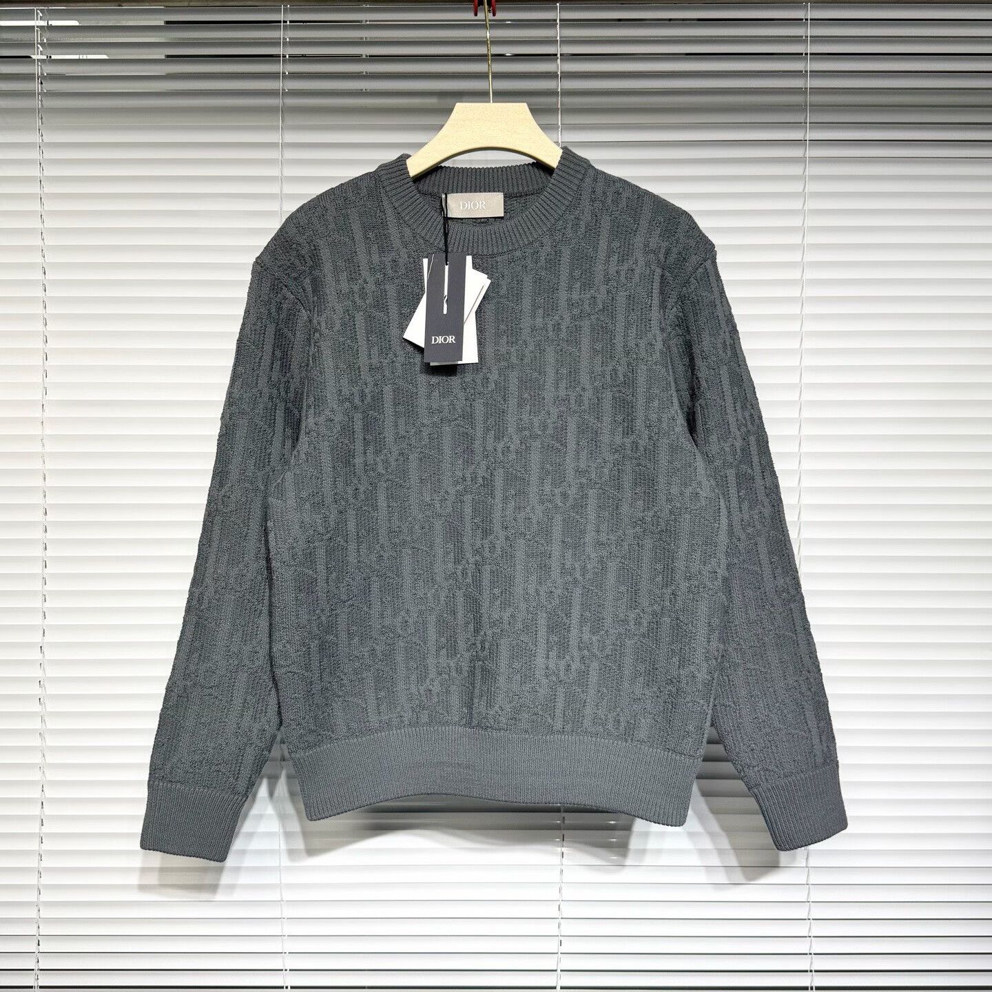Dior dior knitted sweater with logo oblique print Size US S / EU 44-46 / 1 - 1 Thumbnail
