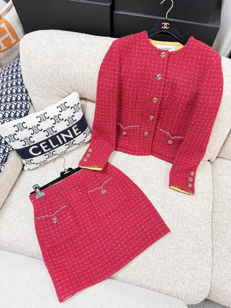 Chanel Chanel Mixed-colour plaid tweed double C gold buckle skirt Size 26" / US 2 / IT 38 - 2 Thumbnail