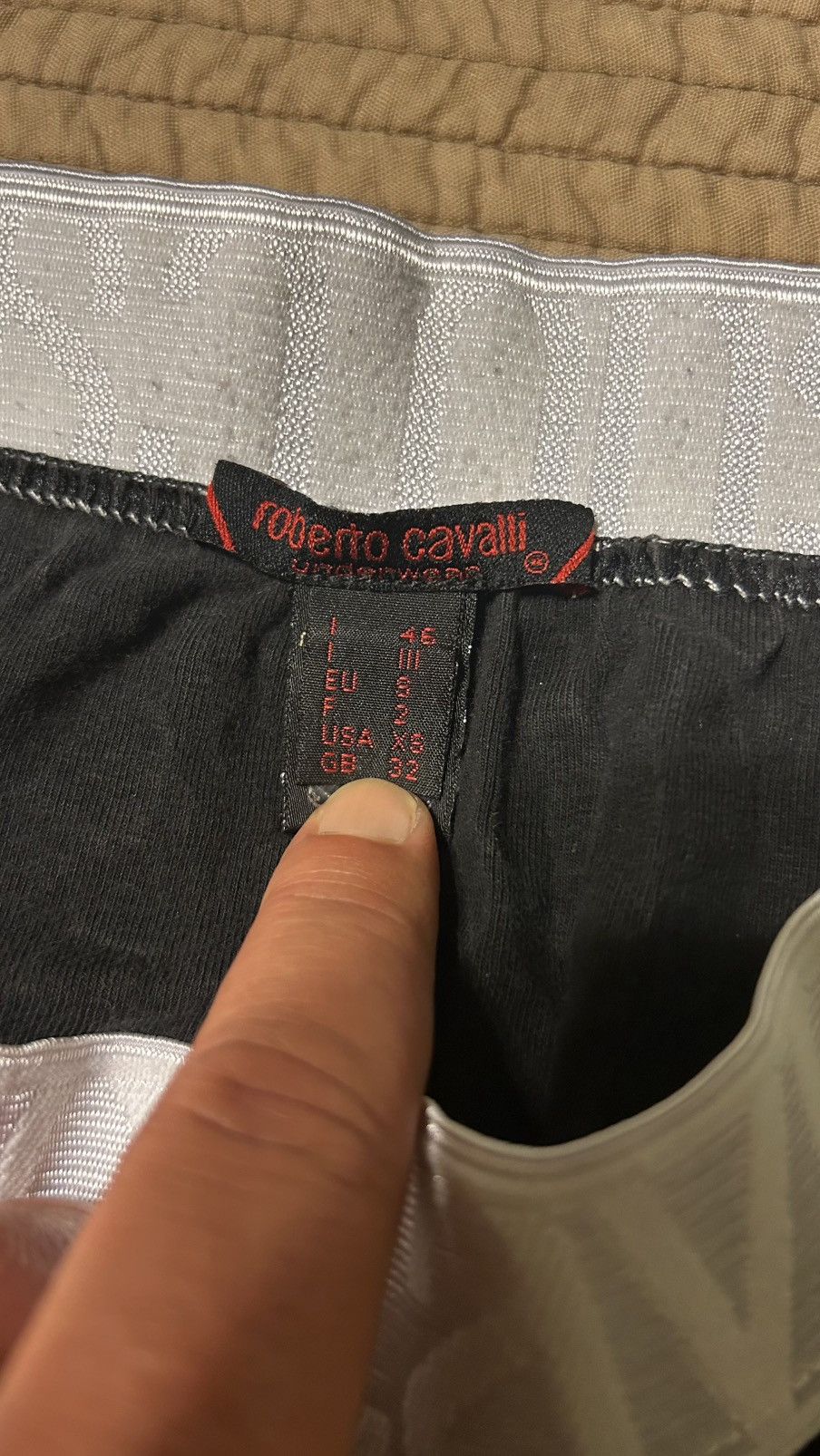 Roberto Cavalli Vintage 2004 Stretch Cotton Metallic Graphic Sport Brief Size 28 - 7 Thumbnail