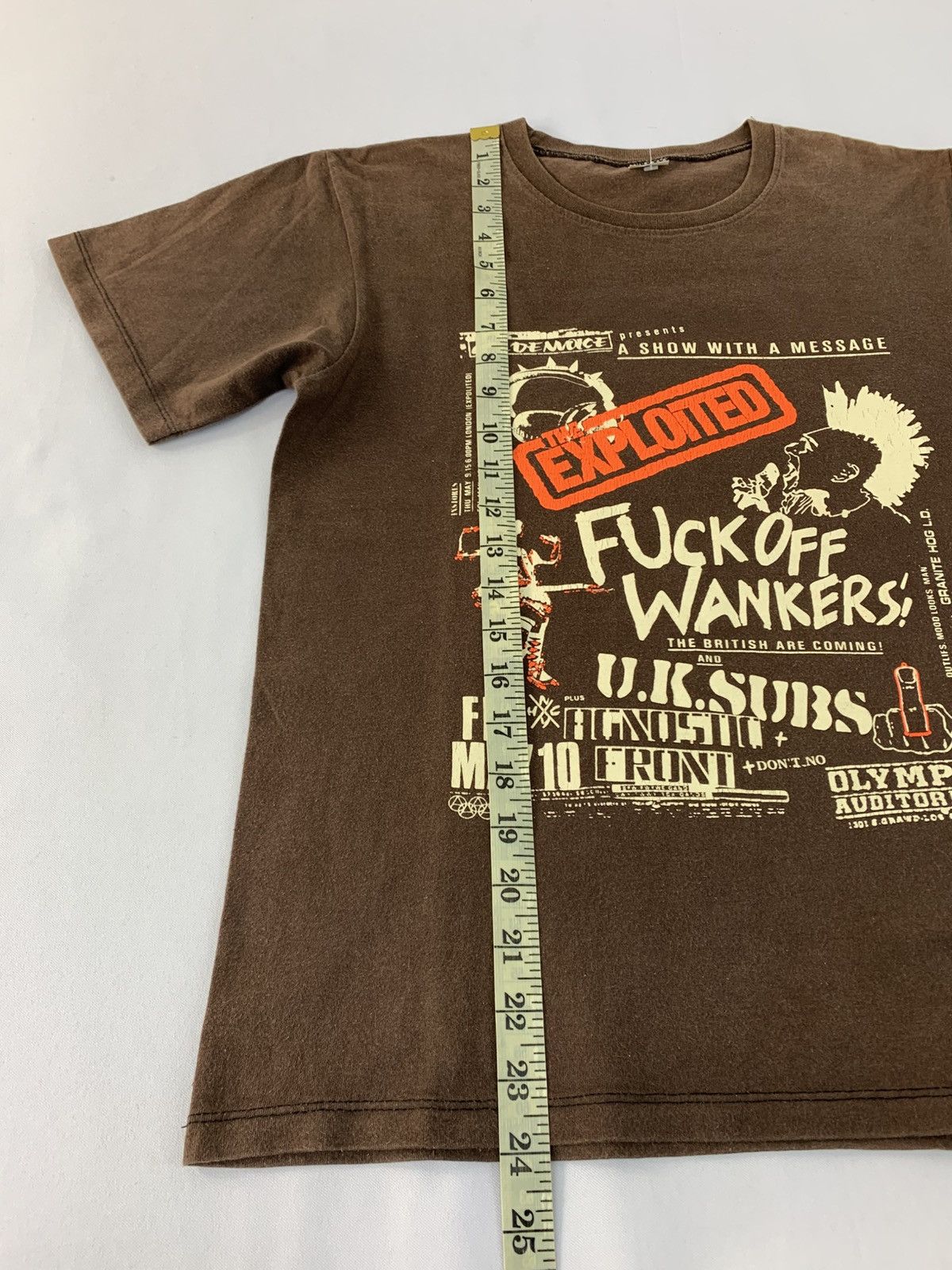 Vintage Exploited Scott Rock UK Sub Fuckoff Wankers Big Logo Tee Size US S / EU 44-46 / 1 - 8 Thumbnail