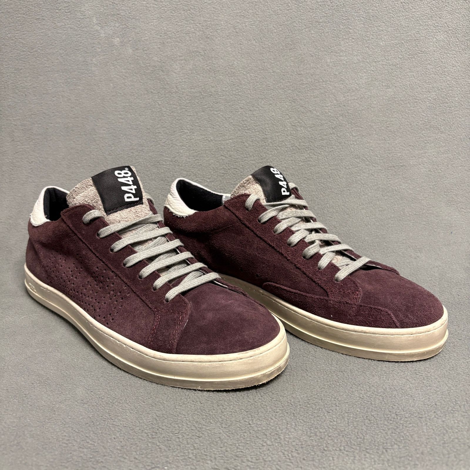 P448 P448 John Plum Purple Low Top Suede Sneakers Size 39 8.5US Size US 8.5 / IT 38.5 - 1 Thumbnail