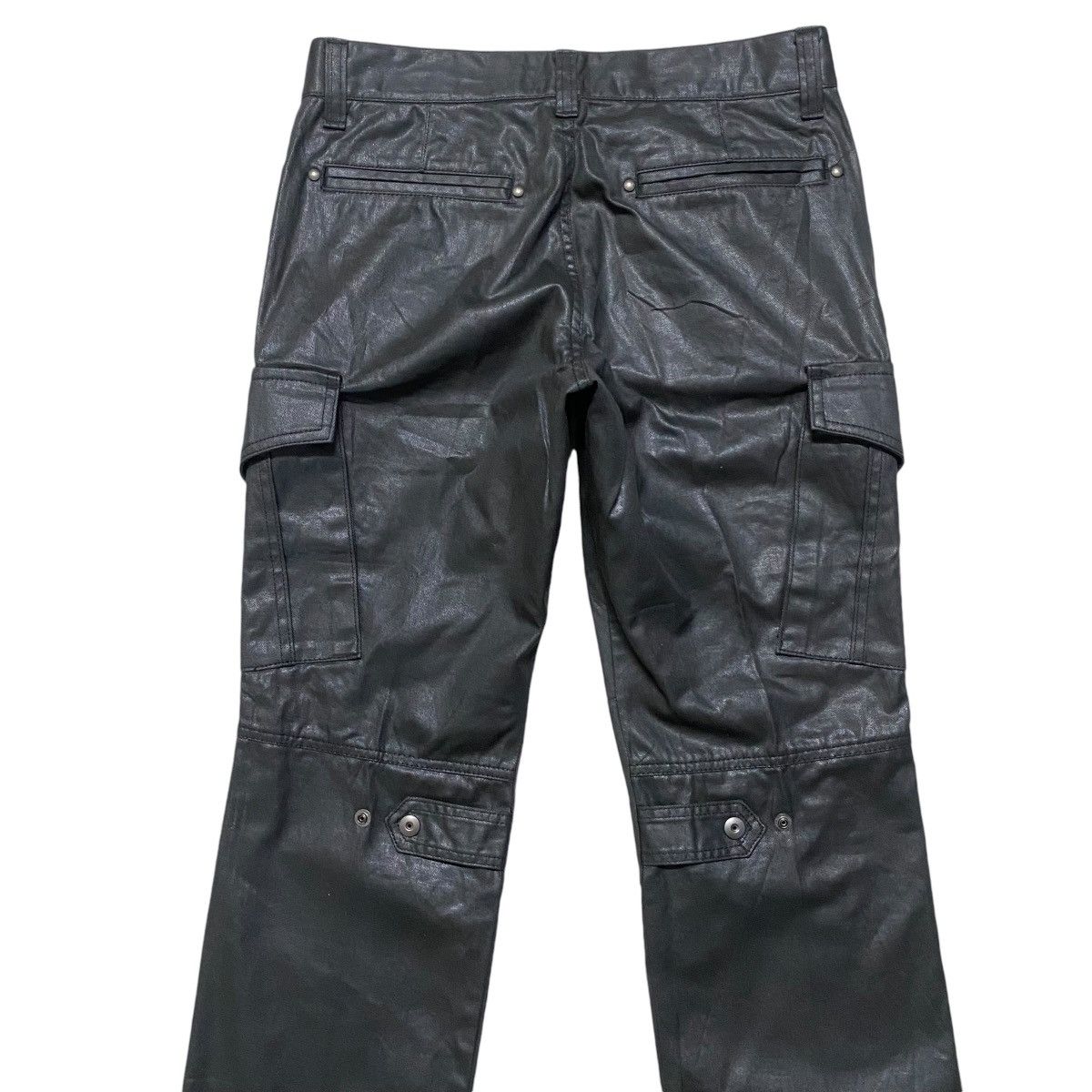 5351 POUR LES HOMMES 5351 Pour Les Hommes Black Waxed Cargo Pants Size US 30 / EU 46 - 11 Thumbnail