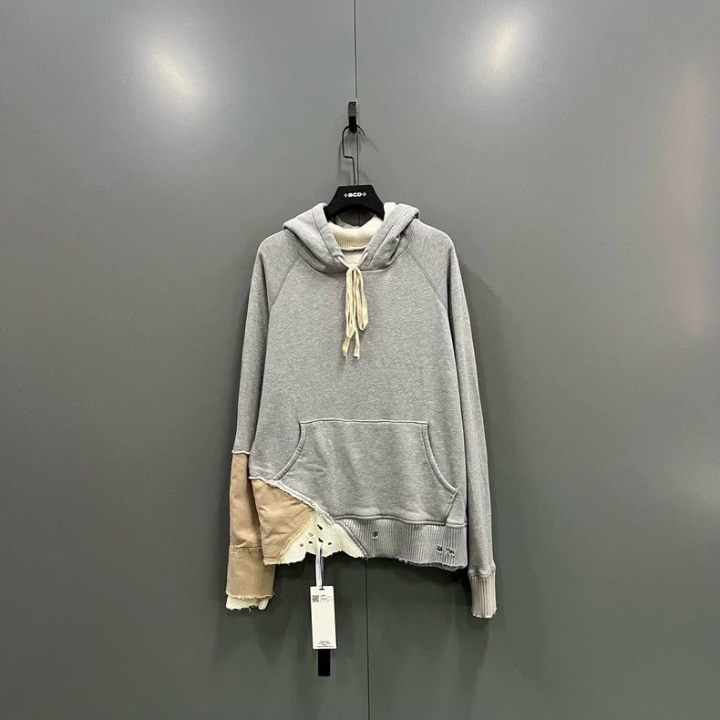Greg Lauren gray color block hoodie-dmc Size US M / EU 48-50 / 2 - 1 Thumbnail
